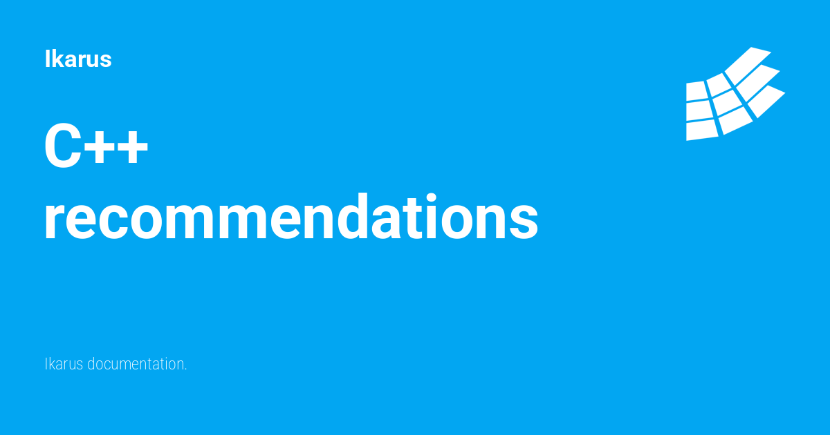 C++ recommendations - Ikarus